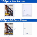 100-600pcs Card Sleeves Hard Soft Card Holder Covered With Protective Filmclear Trading Protectors For Pokmone Football Gamecard