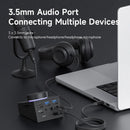 Hagibis Knob USB C Hub With Shortcut Buttons Type-C Docking Station Volume Adjustment Desktop Controller 2.5G RJ45 for Macbook