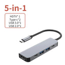 USB C Hub to 4K HDMI-Compatible USB 3.0 2.0 Type C PD Charging Dock for MacBook iPad Samsung S10 Dex TV Mouse Keyboard U Disk