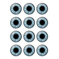 24pcs/bag 14mm Eyes Chips Suitable for Blythe Doll Super Thin Pupil Glass Cabochons DIY Accessories Bulk Items H213