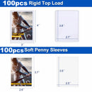100-600pcs Card Sleeves Hard Soft Card Holder Covered With Protective Filmclear Trading Protectors For Pokmone Football Gamecard