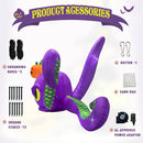 12Ft Halloween Inflatables Giant Octopus Purple Sticky Pumpkin LED Light Blow up Halloween Decor for Carnival Party Store