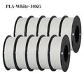 KINGROON 22LBS PETG or PLA Filament 3D Printer Filament 10 Rolls 1KG 1.75MM Eco-Friendly Good Toughness Mix Color Free Shipping