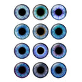 24pcs/bag 14mm Eyes Chips Suitable for Blythe Doll Super Thin Pupil Glass Cabochons DIY Accessories Bulk Items H213