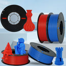 KINGROON 3D Printer Filament PLA PETG TPU ABS 5KG Bundle Black White Gray 1.75mm No Bubbles Plastic 5 Roll 1kg, Random Spool