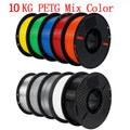 KINGROON 10KG PLA Filament PETG 3D Filament 1.75mm For 3D Printer Filament Bundle Mixed Colors FDM Printing Material Fast Ship
