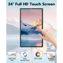 24 Inch Touch Screen Gaming Monitor Portable Android Smart TV Mobile Display with Stand for Home Office Entertainment Use