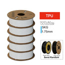 KINGROON 3D Printer Filament PLA PETG TPU ABS 5KG Bundle Black White Gray 1.75mm No Bubbles Plastic 5 Roll 1kg, Random Spool
