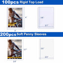 100-600pcs Card Sleeves Hard Soft Card Holder Covered With Protective Filmclear Trading Protectors For Pokmone Football Gamecard