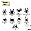 Halloween Bat/Spider Decor Night Light 3D Purple/Green Lights Wall Sticker for Self-adhesive Decor Halloween Party Decoration