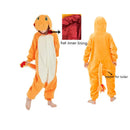 Charmander Kigurumi Onesie – Cozy Flannel Cosplay Pajamas