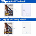 100-600pcs Card Sleeves Hard Soft Card Holder Covered With Protective Filmclear Trading Protectors For Pokmone Football Gamecard