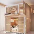 Privacy Bunk Bed with Separate Sleeping Areas — Space-Saving High & Low Design