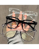 3pcs Unisex Square Frame Blue Light Blocking Glasses - Stylish Campus Look, Face-Flattering Optical Eyewear