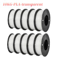 KINGROON 22LBS PETG or PLA Filament 3D Printer Filament 10 Rolls 1KG 1.75MM Eco-Friendly Good Toughness Mix Color Free Shipping