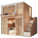 Privacy Bunk Bed with Separate Sleeping Areas — Space-Saving High & Low Design