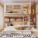 Privacy Bunk Bed with Separate Sleeping Areas — Space-Saving High & Low Design