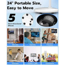 24 Inch Touch Screen Gaming Monitor Portable Android Smart TV Mobile Display with Stand for Home Office Entertainment Use
