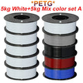 KINGROON 10KG PLA Filament PETG 3D Filament 1.75mm For 3D Printer Filament Bundle Mixed Colors FDM Printing Material Fast Ship