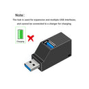 USB 3.0 HUB Adapter Extender Mini Splitter Box 1 to 3 Ports High Speed USB 2.0 For PC Laptop U Disk Card Reader
