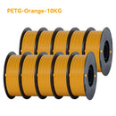 KINGROON 22LBS PETG or PLA Filament 3D Printer Filament 10 Rolls 1KG 1.75MM Eco-Friendly Good Toughness Mix Color Free Shipping