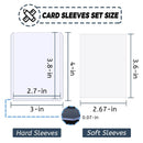 100-600pcs Card Sleeves Hard Soft Card Holder Covered With Protective Filmclear Trading Protectors For Pokmone Football Gamecard