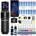 POSEIDON Tattoo Kit Or Tattoo Machnie Professional For Permanent Makeup Tattoo Machine Kit Wireless Power Supply Tattoo Gun Kit