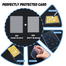 100-600pcs Card Sleeves Hard Soft Card Holder Covered With Protective Filmclear Trading Protectors For Pokmone Football Gamecard
