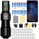 Tattoo Kit Or Tattoo Machnie POSEIDON New Cool Tattoo Pen Kit For Permanent Makeup Tattoo Machine Kit Wireless Tattoo Gun Kit