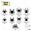 Halloween Bat/Spider Decor Night Light 3D Purple/Green Lights Wall Sticker for Self-adhesive Decor Halloween Party Decoration