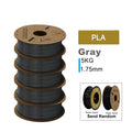KINGROON 3D Printer Filament PLA PETG TPU ABS 5KG Bundle Black White Gray 1.75mm No Bubbles Plastic 5 Roll 1kg, Random Spool