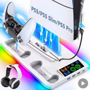 Game Stand For Sony PS5 Console Playstation Play Stations PS 5 Slim Pro Support Base Holder Cooler Fan RGB Gaming Accessories